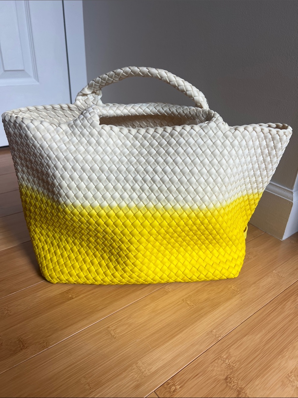 Naghedi St Barths Medium Tote Bag In Yellow And Nude